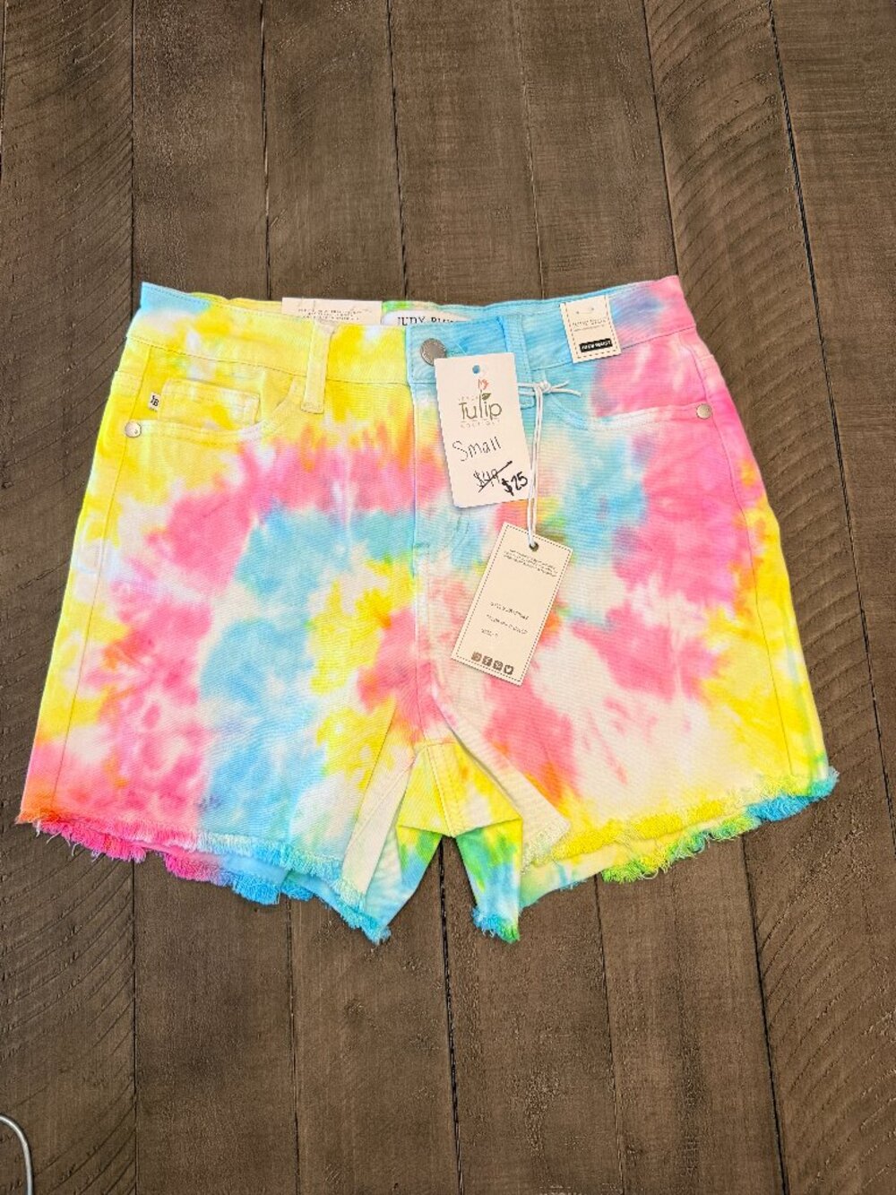 Judy Blue Tie Dyed Multi colored Shorts